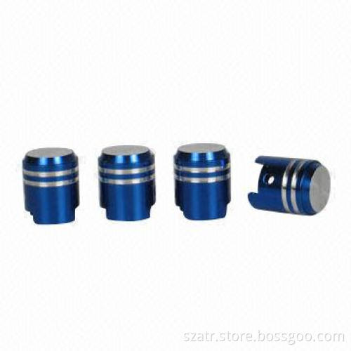 Tire Valve Caps, Made of Steel, Aluminum, Brass or Plastic Materials